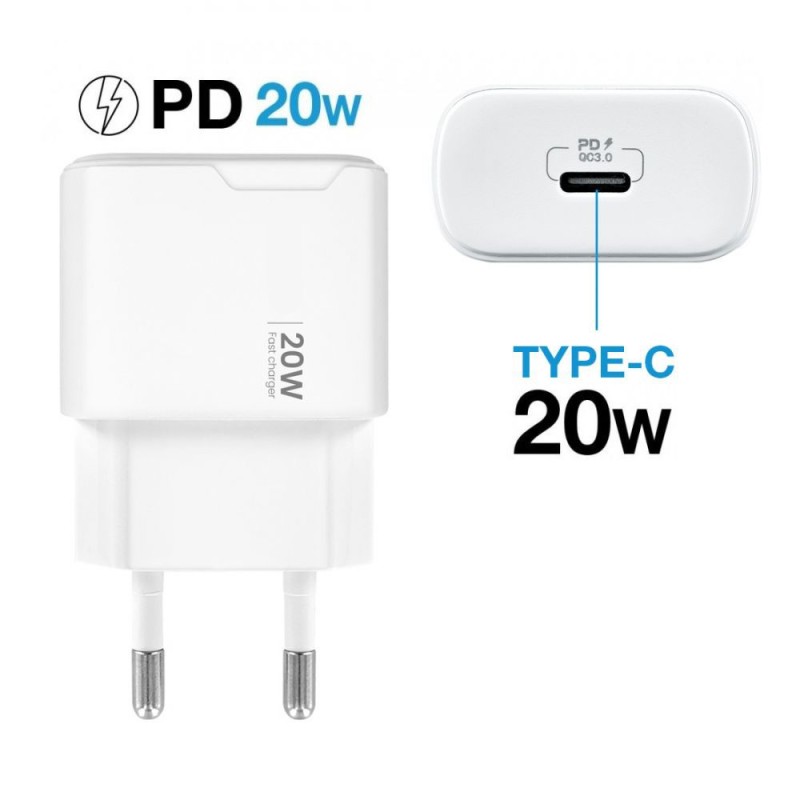 20W fast charger with usb type-c pd output